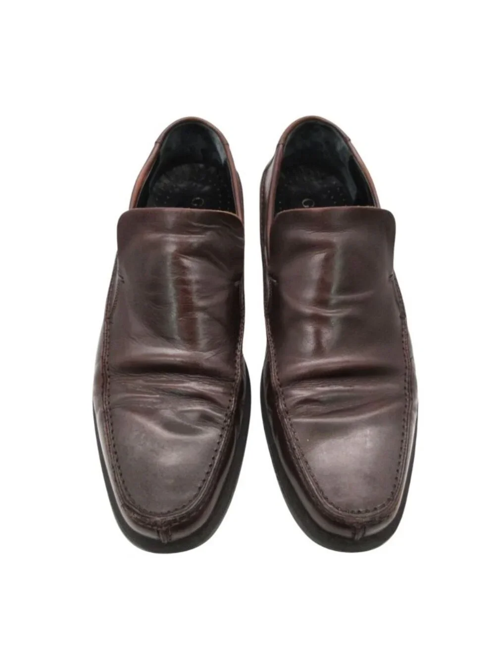 Gucci Loafers Slip-on Leather Shoes Brown